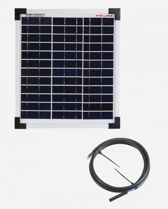 enjoysolar Poly 10W 12V mit 2 adrigen Solarkabel 2m*1mm2