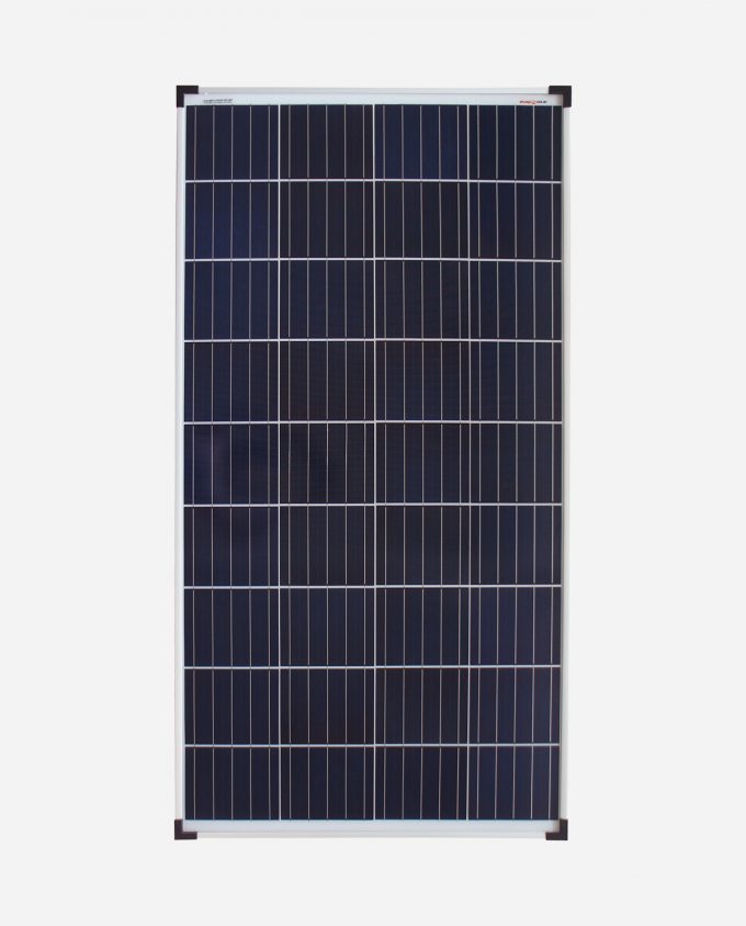 enjoysolar® Polykristallines Solarmodul 130W 12V front