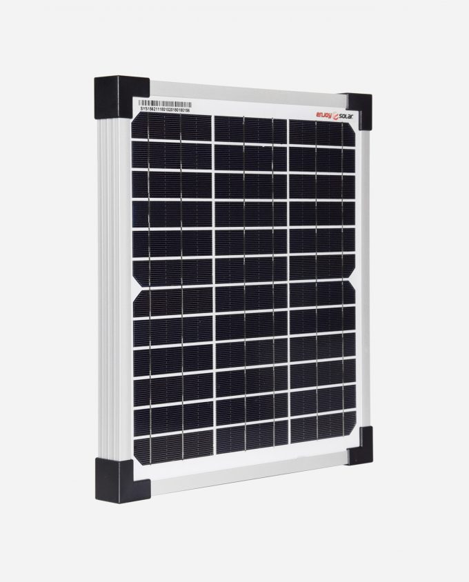 enjoy solar®Monokristallines Solarmodul 10W 12V side