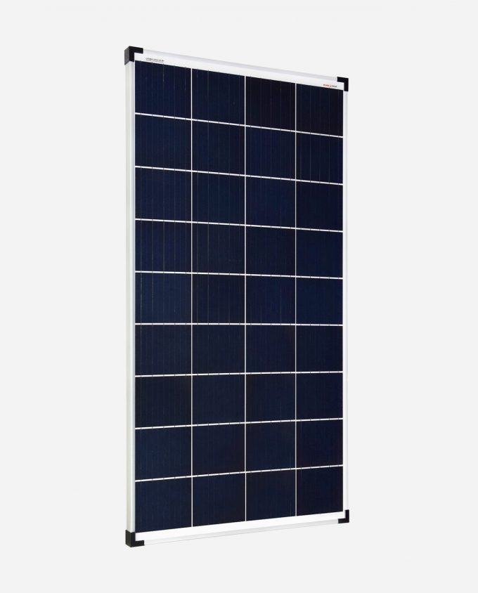 enjoysolar® Polykristallines Solarmodul 130W 12V perspective