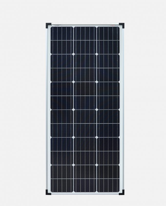 enjoysolar®Monokristallines Solarpanel 100W 12V front