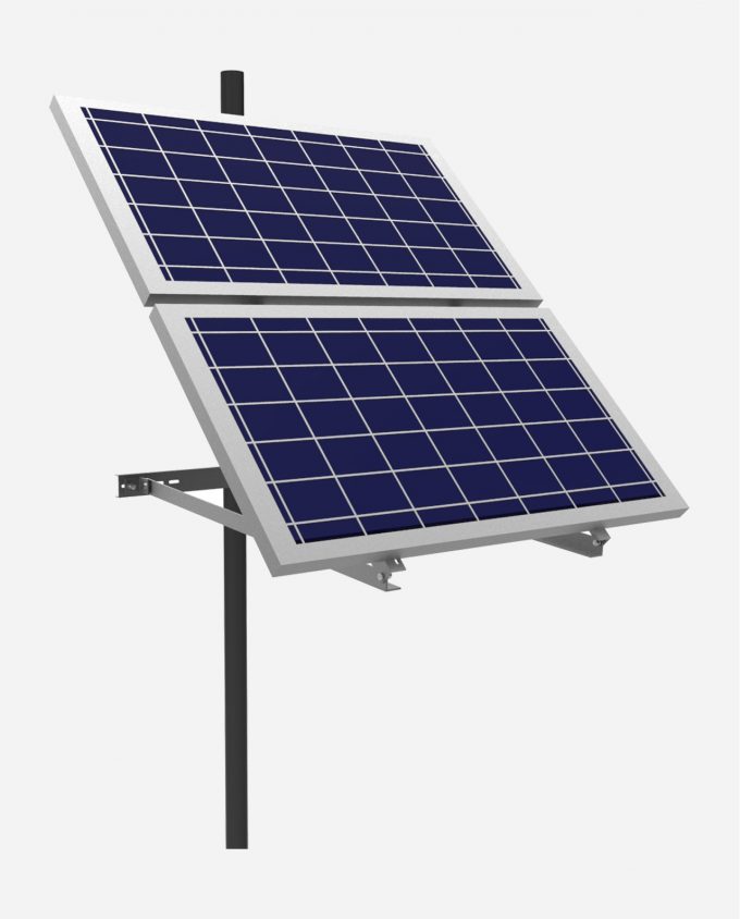 enjoysolar® Aluminium Masthalterung Neigungswinkel 30° -60° für Duopanel 100-680mm mit Panel