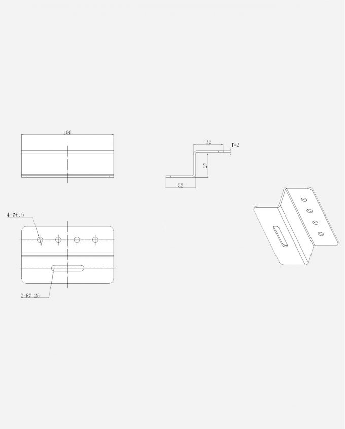 enjoysolar®Alu Z Halterung 100mm Inhalt